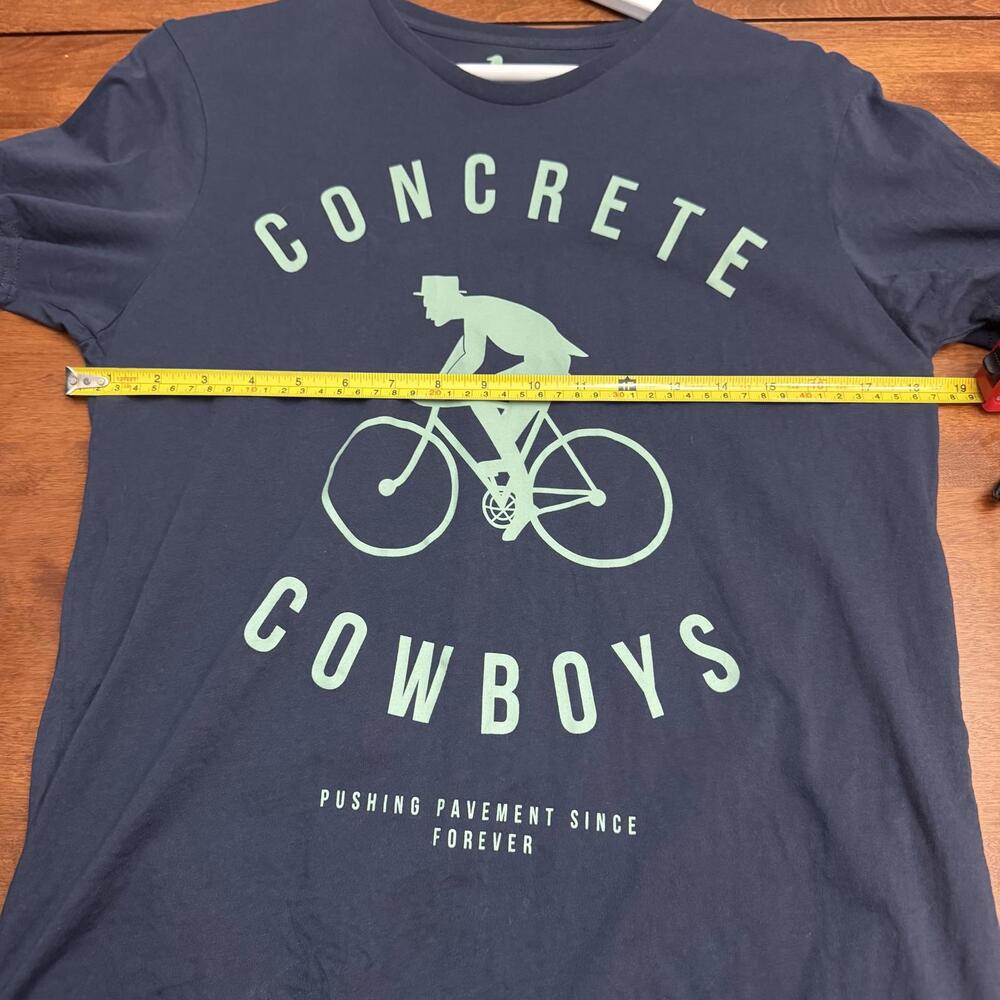 Modern Amusement, Concrete Cowboys, Cycling Graphic T-Shirt, Navy Mens M - Picture 6 of 7